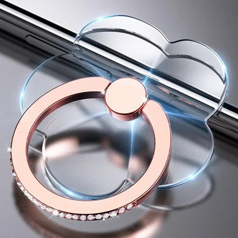 Transparent Butterfly Phone Ring Stand