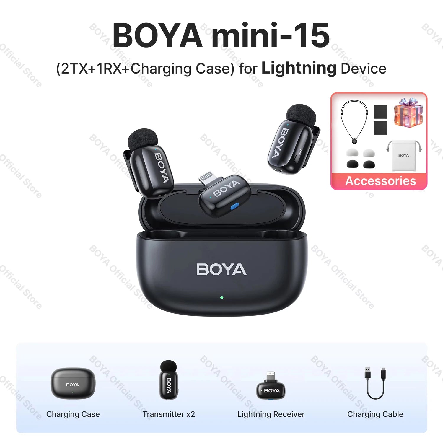 Mini Wireless Lavalier Mic for iPhone