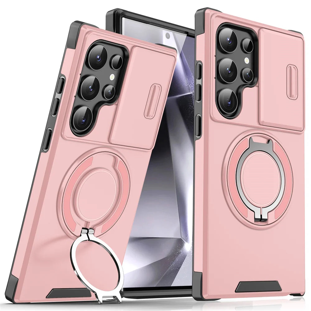 Magnetic Slide Camera Phone Case for Samsung S25