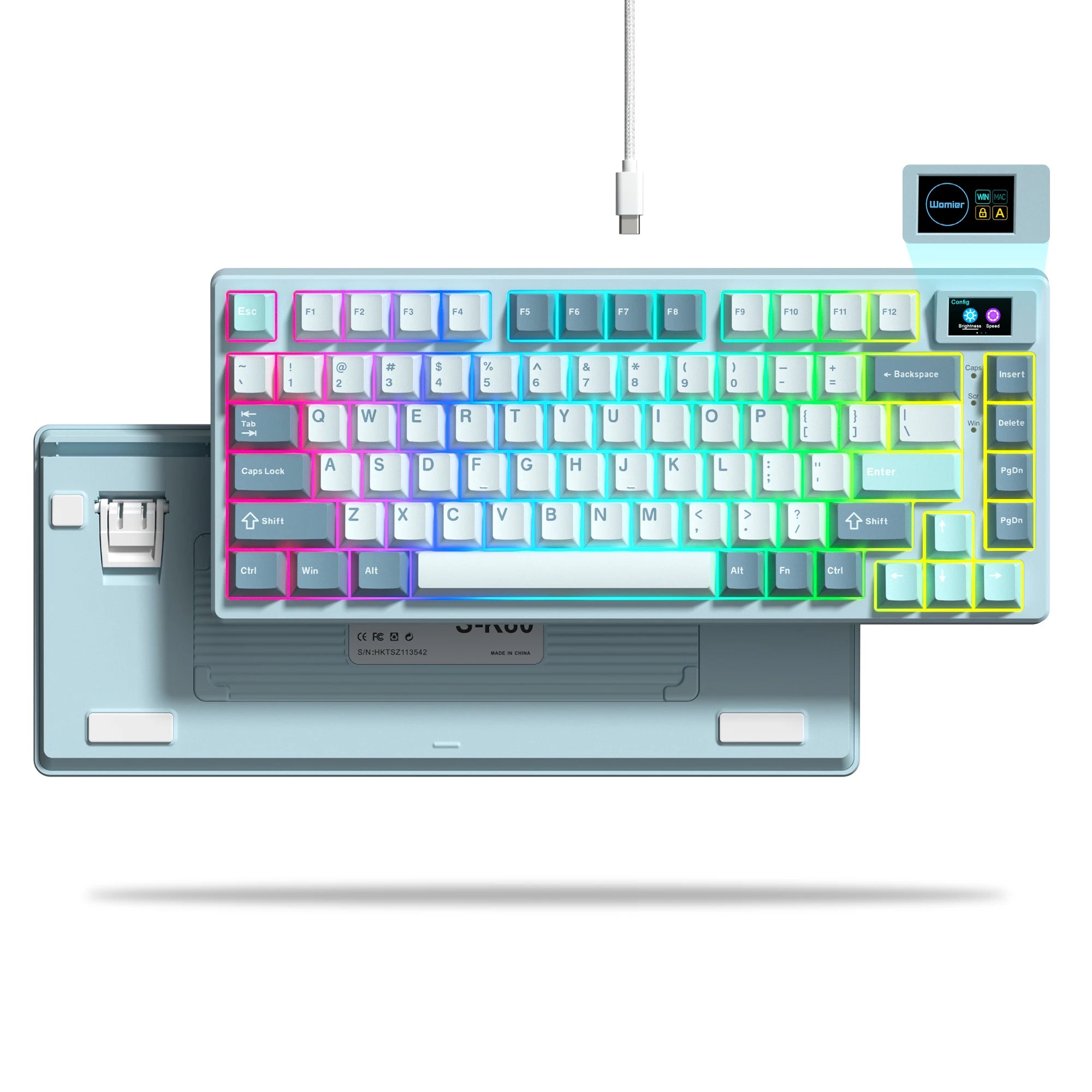 RGB Hot-Swappable Keyboard with OLED