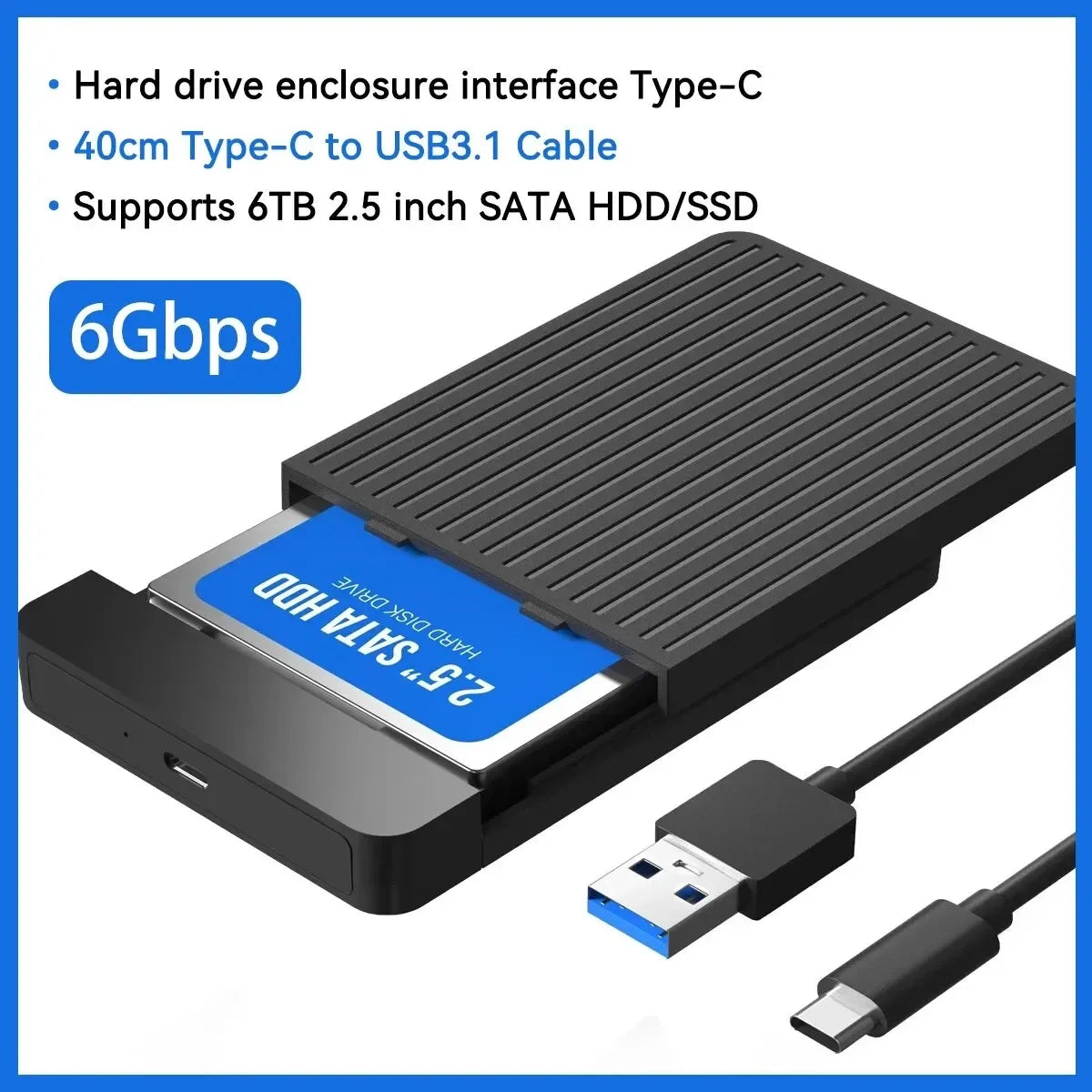 2.5 Inch HDD SSD USB-C Enclosure