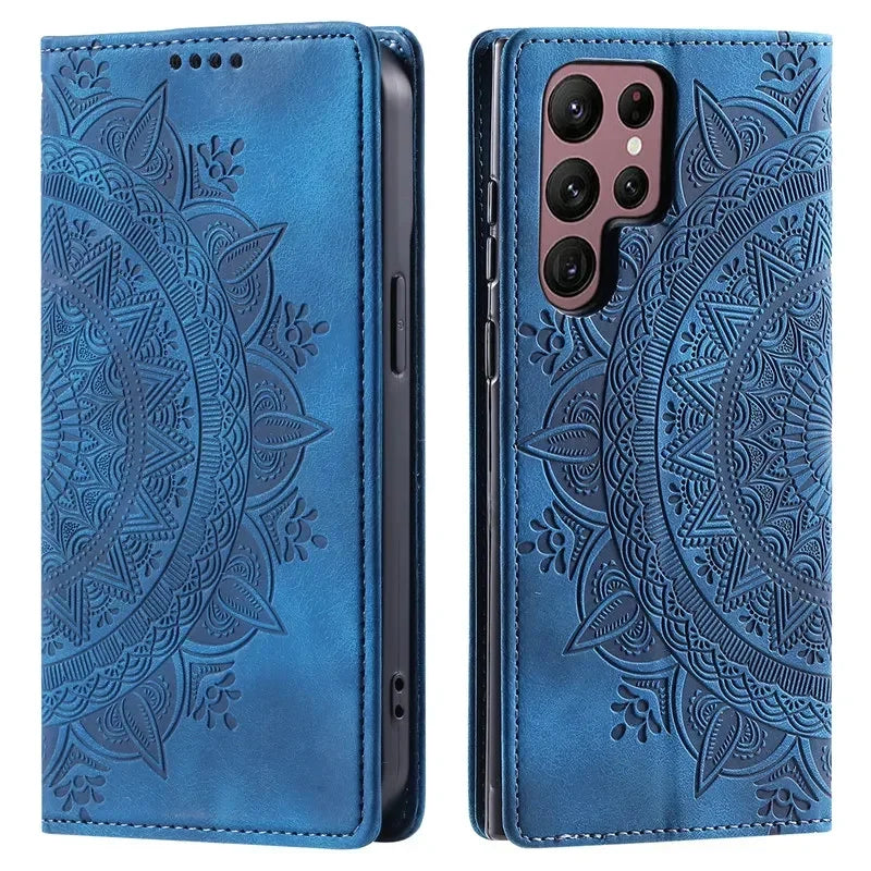 Magnetic Flip Leather Case For Samsung Galaxy S25