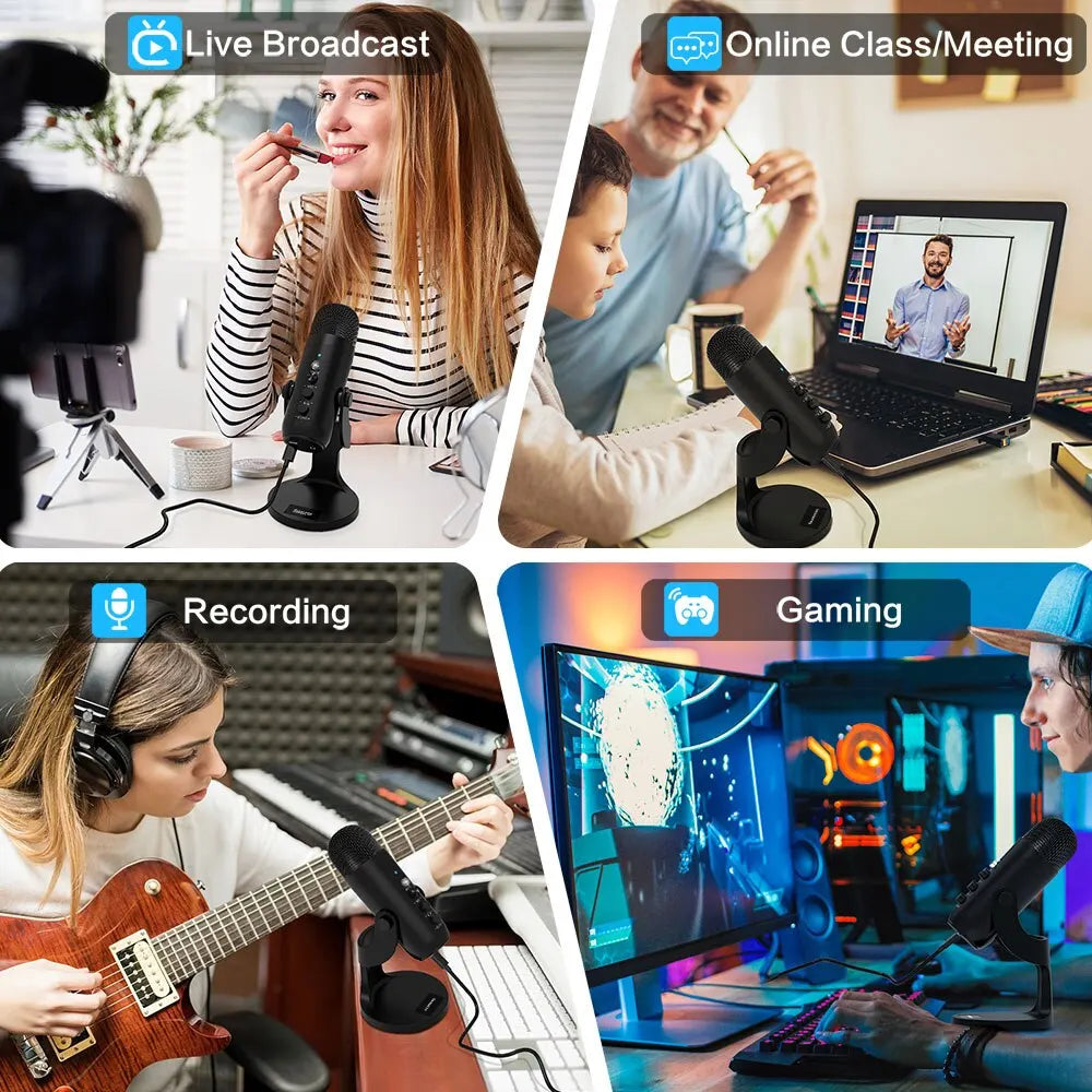 USB Condenser Microphone for PC & Mac