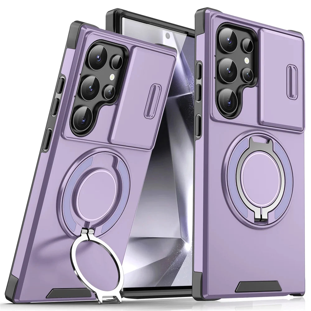 Magnetic Slide Camera Phone Case for Samsung S25