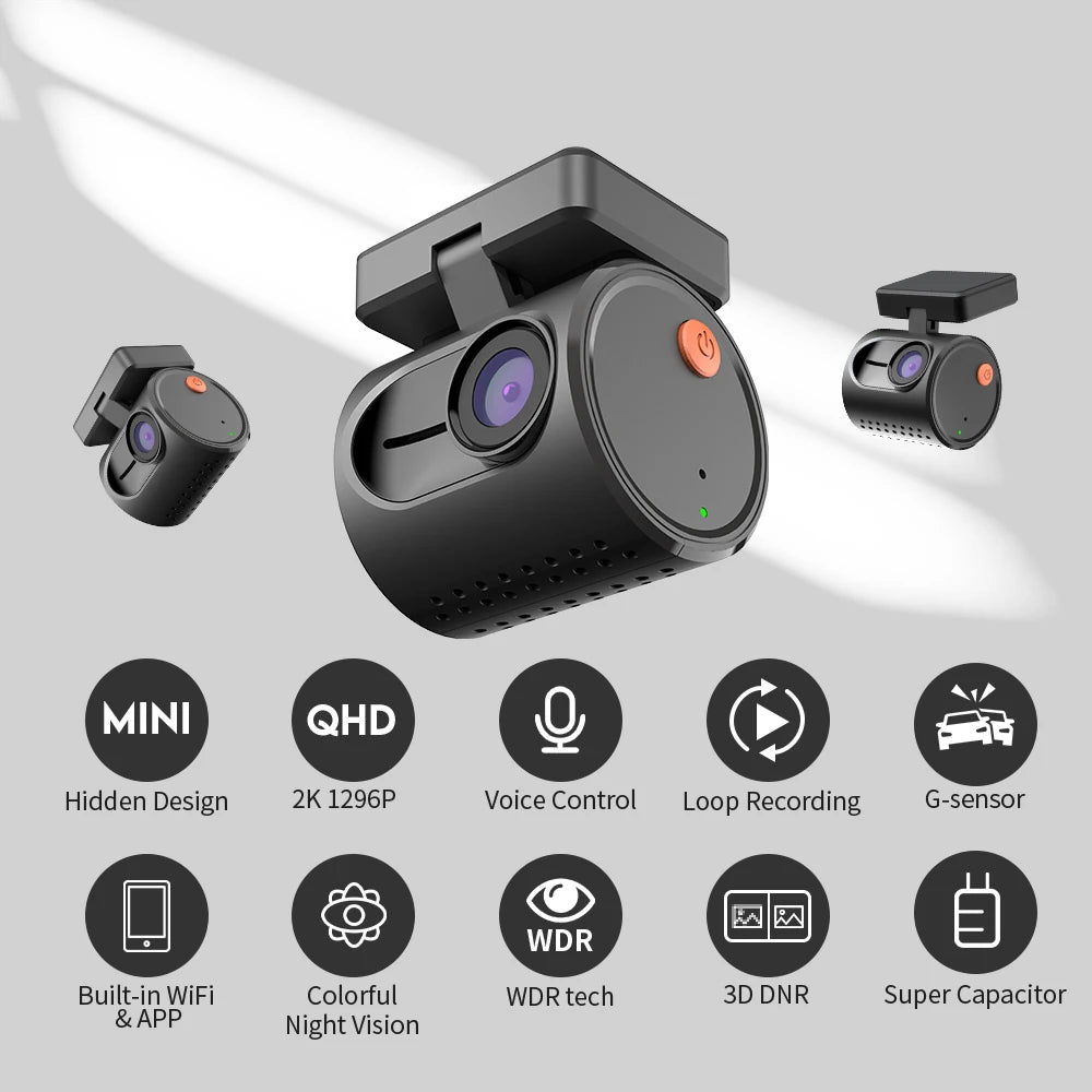 2K Voice Control Dash Cam