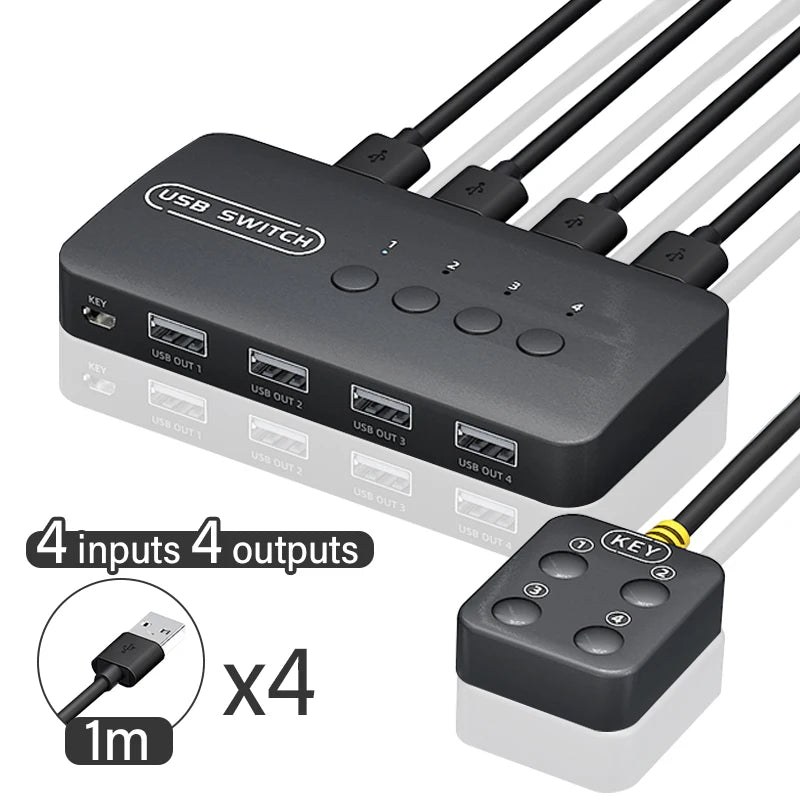 2x4 USB 2.0 KVM Switch Adapter
