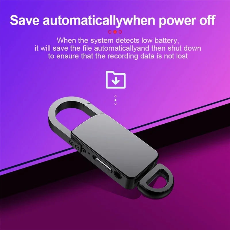 Mini Keychain Voice Recorder 4-128GB