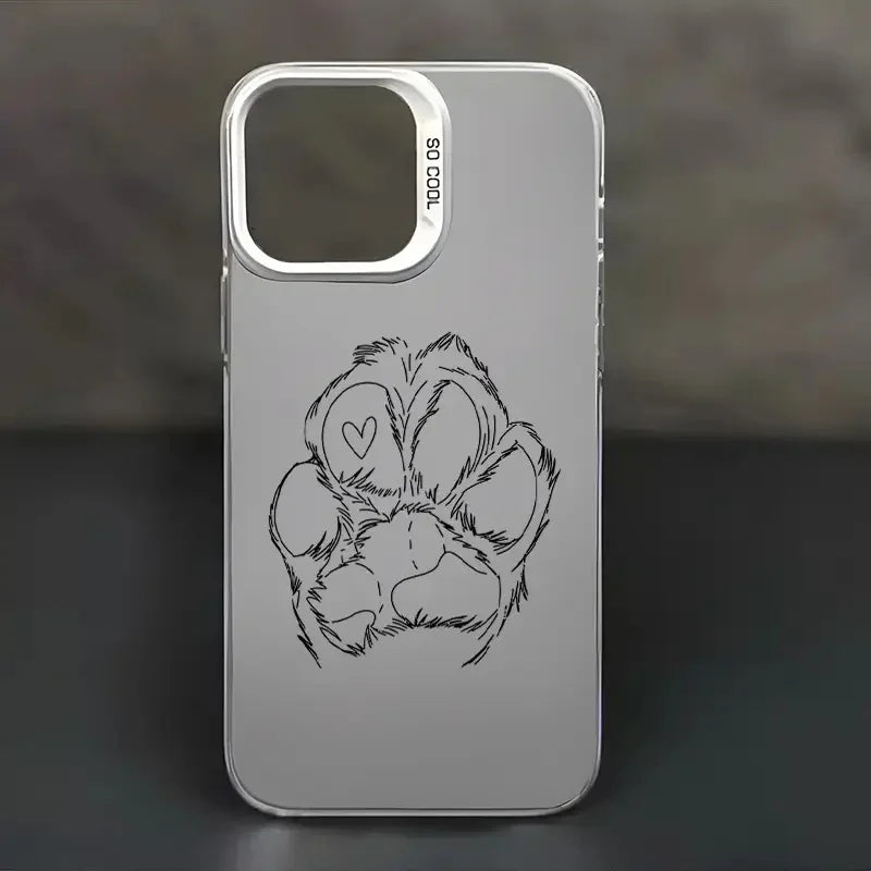 Cute Dog Paw Print Phone Case for Samsung Galaxy S25