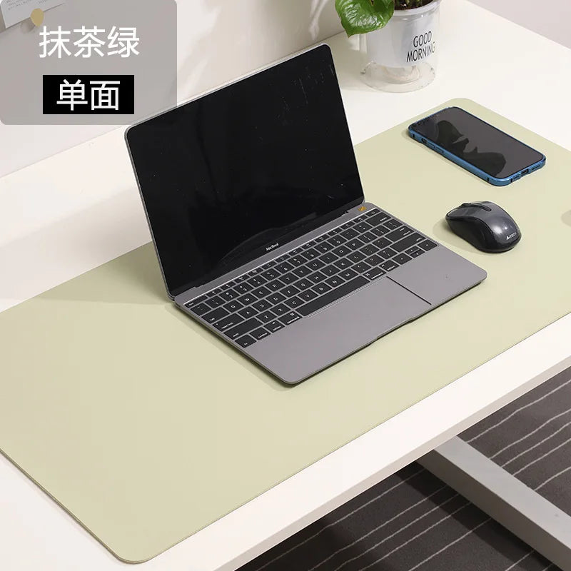 Large White PU Leather Gaming Mousepad