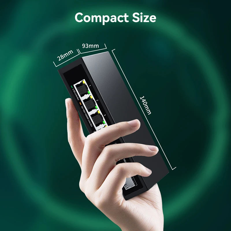 4-Port 2.5Gb Fanless Network Switch