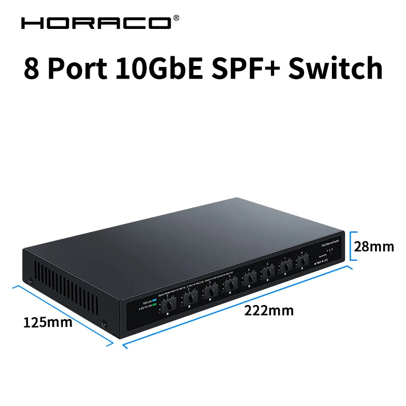 8-Port 10Gbe SFP+ Ethernet Switch