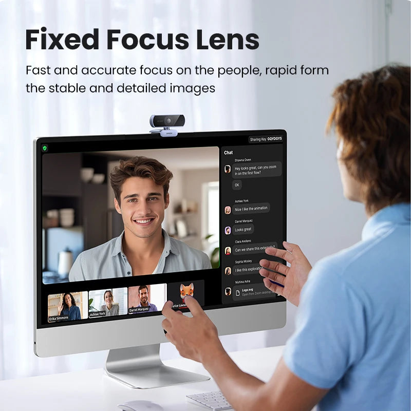 1080P HD Mini Webcam with Dual Microphones