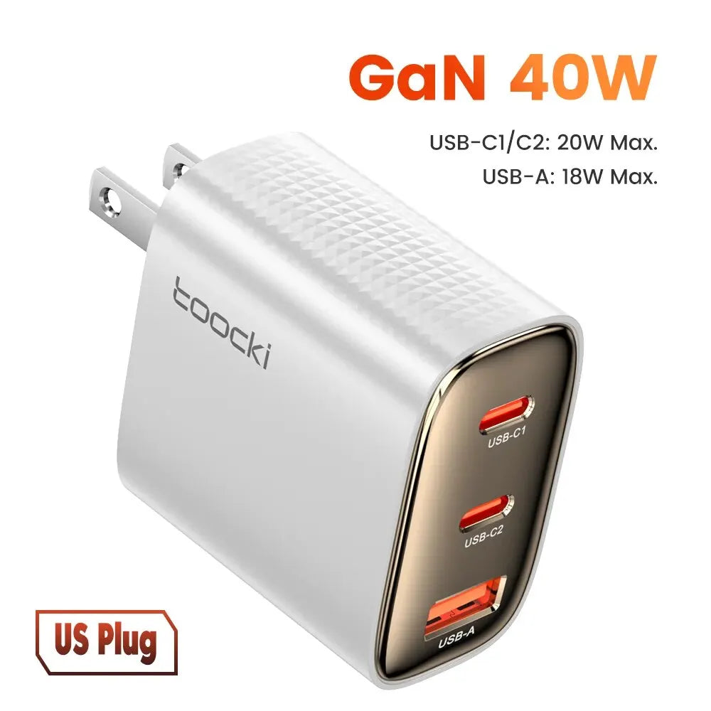 40W QC4.0 Dual USB-C Charger