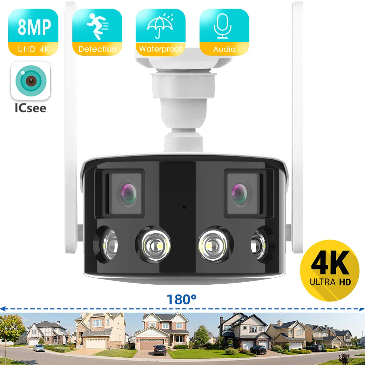 4K 180° Wifi IP Security Surveillance