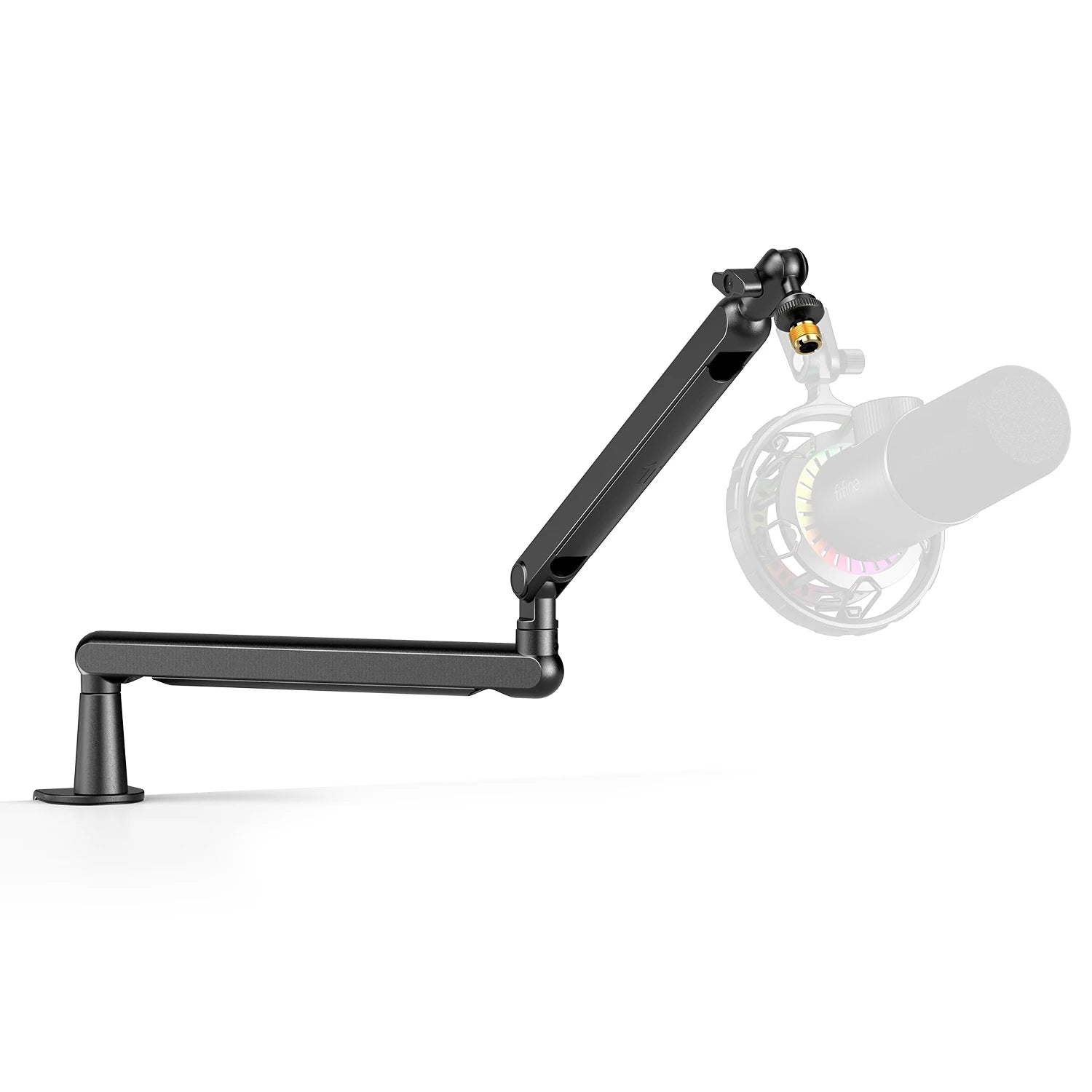 White Desk-Mounted Streaming Mic Stand