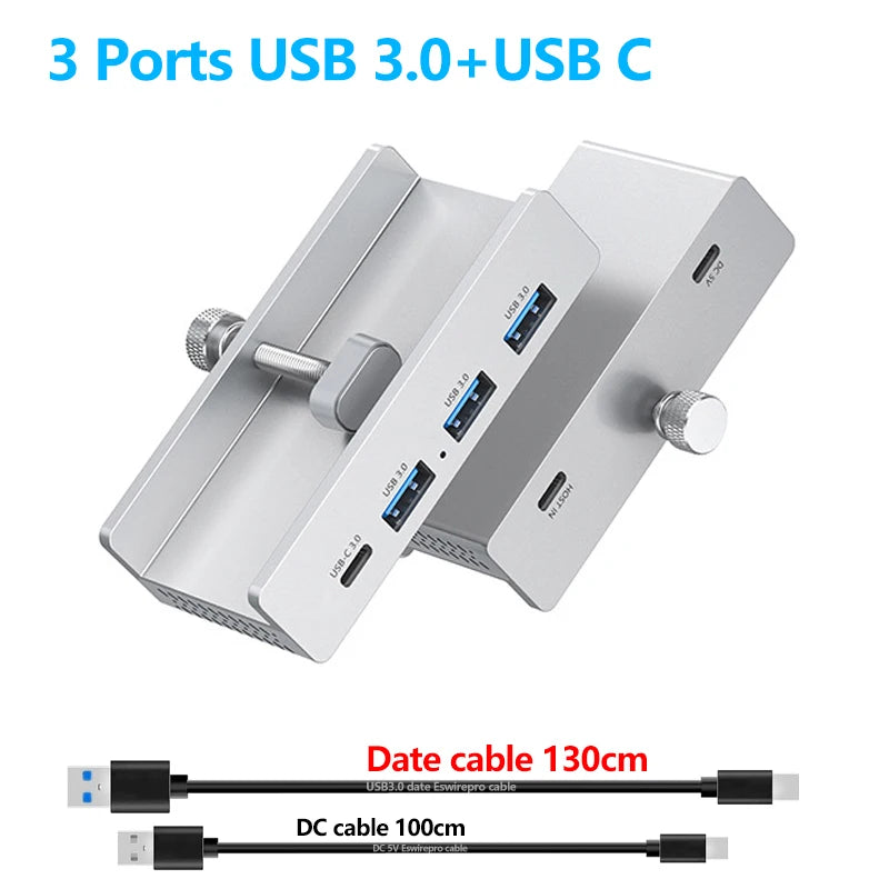 10Gbps USB 3.2 Clamp Hub Dock