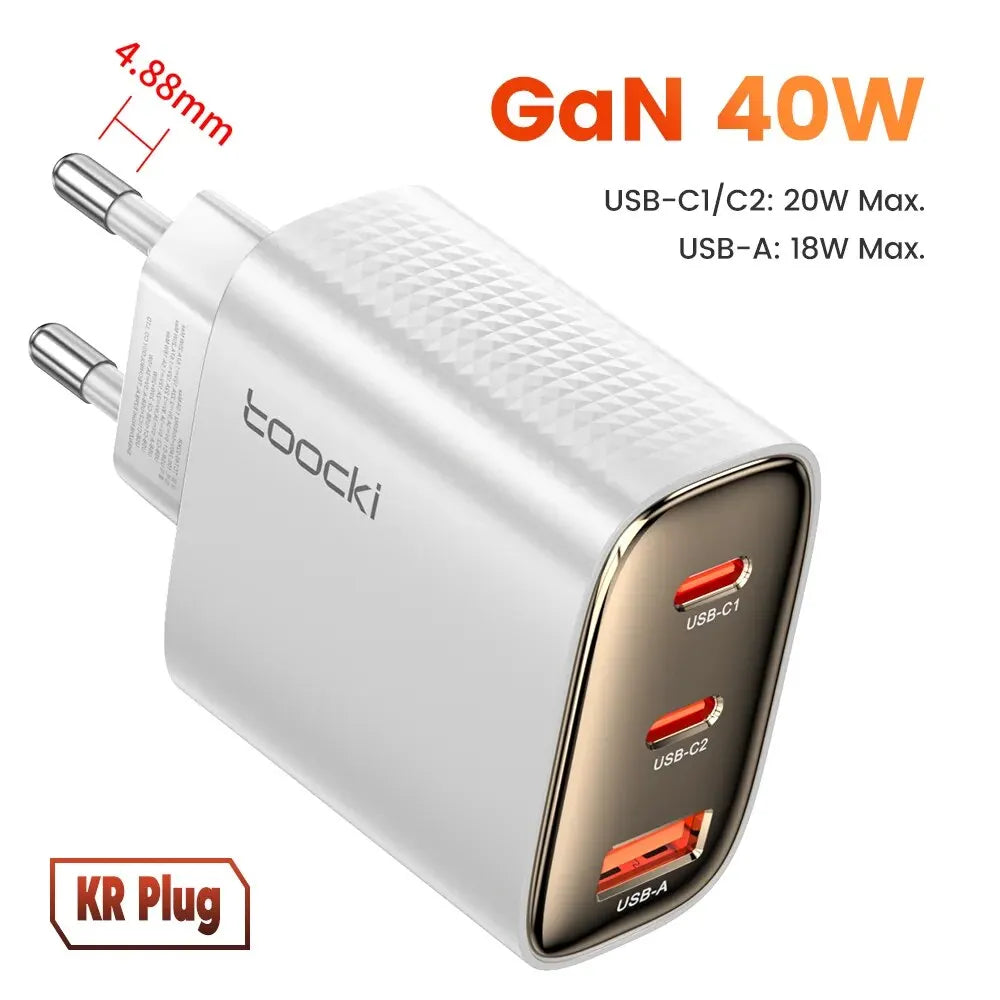 40W QC4.0 Dual USB-C Charger