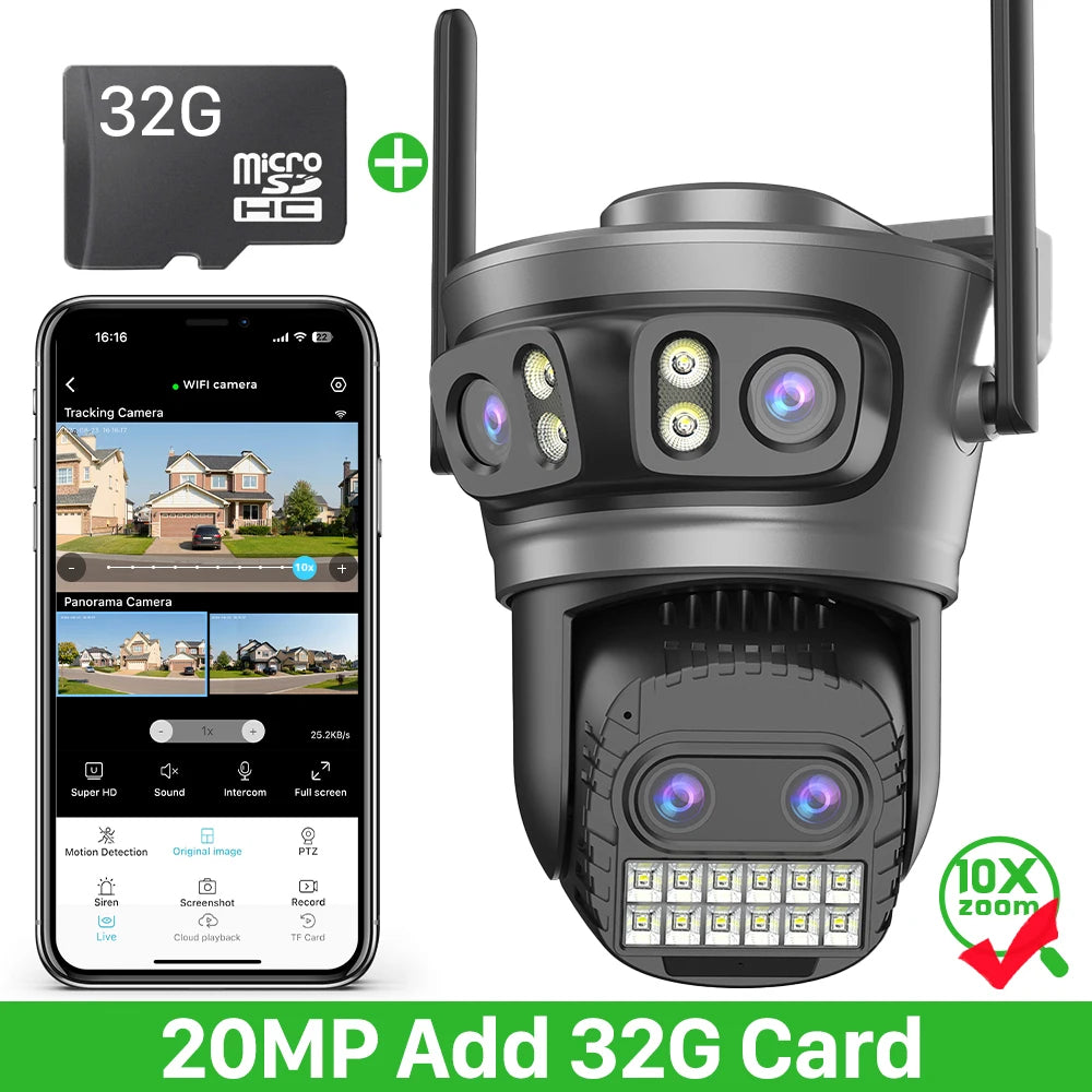 20MP 10K Multi-Lens PTZ Camera