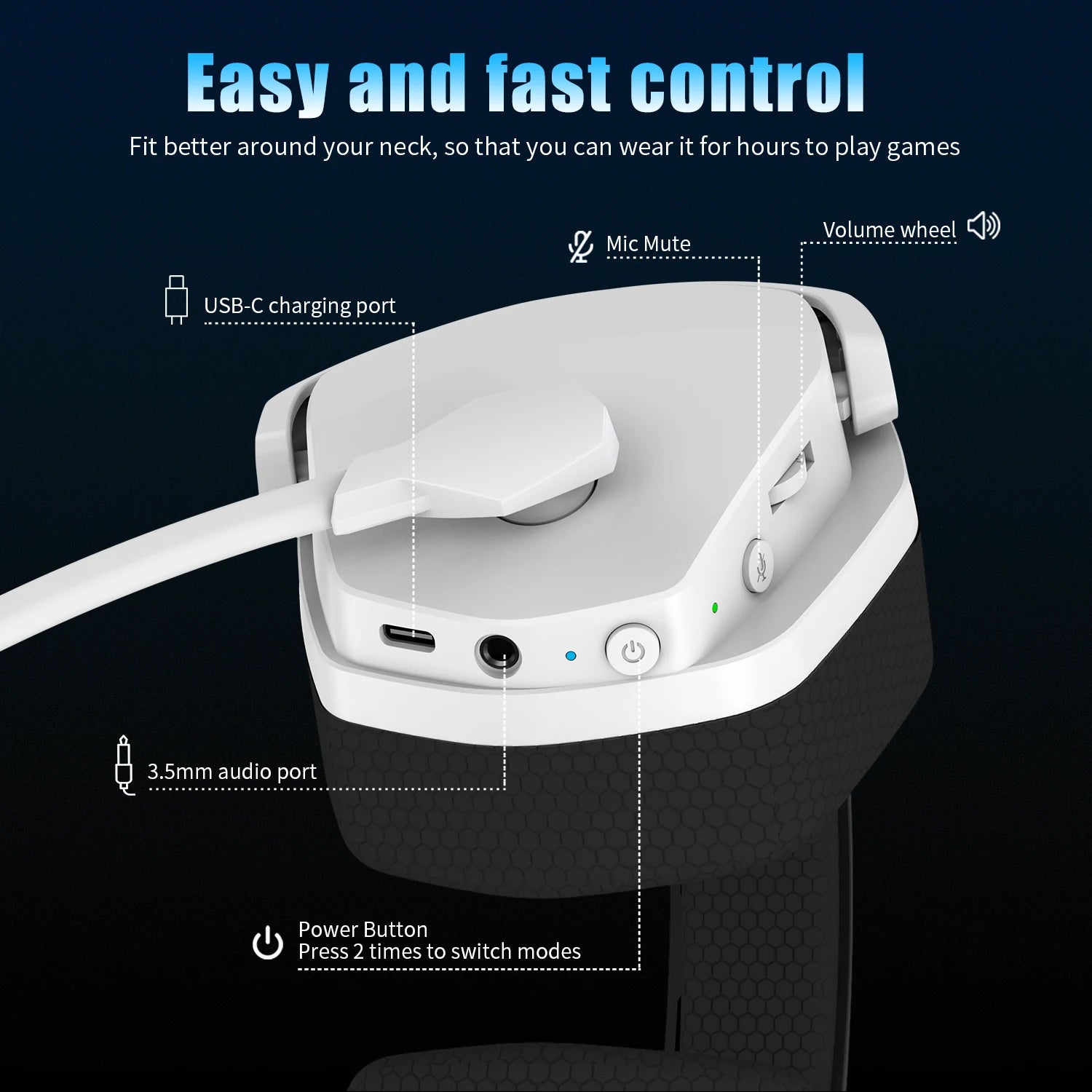 5ms Low Latency Dual Wireless Gaming Headset