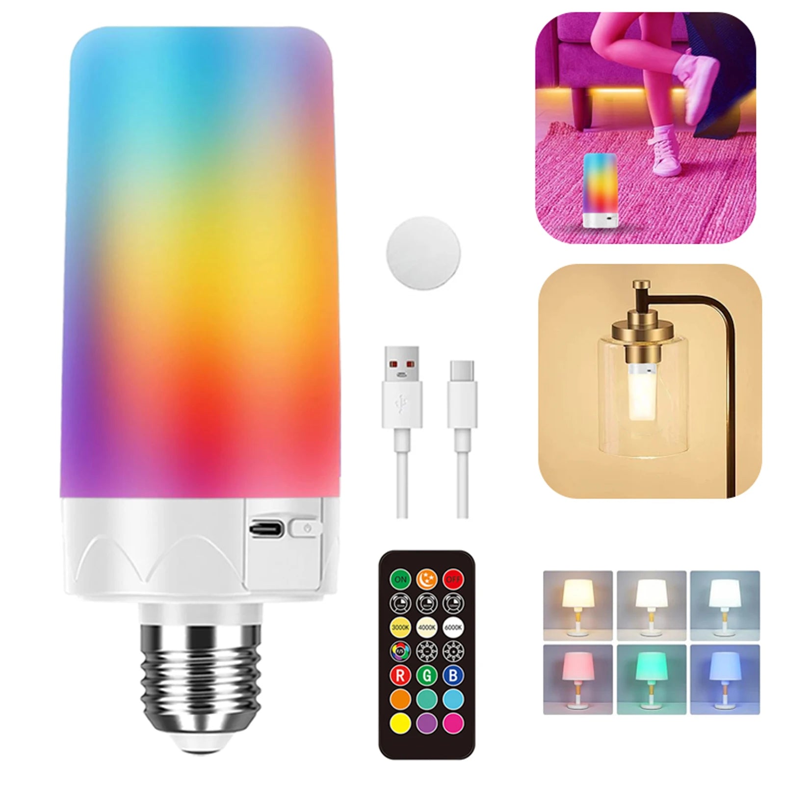 Remote-Controlled RGB Emergency Bulb