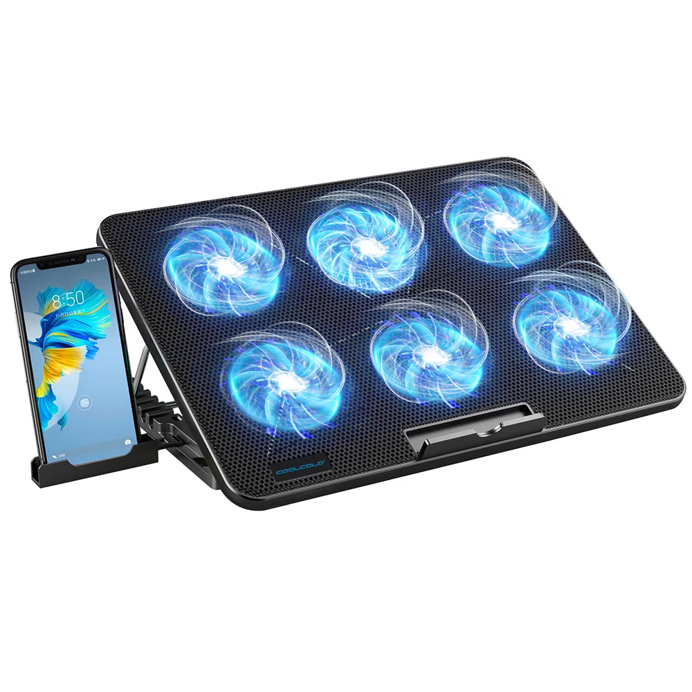 6-Fan Adjustable Gaming Laptop Cooler