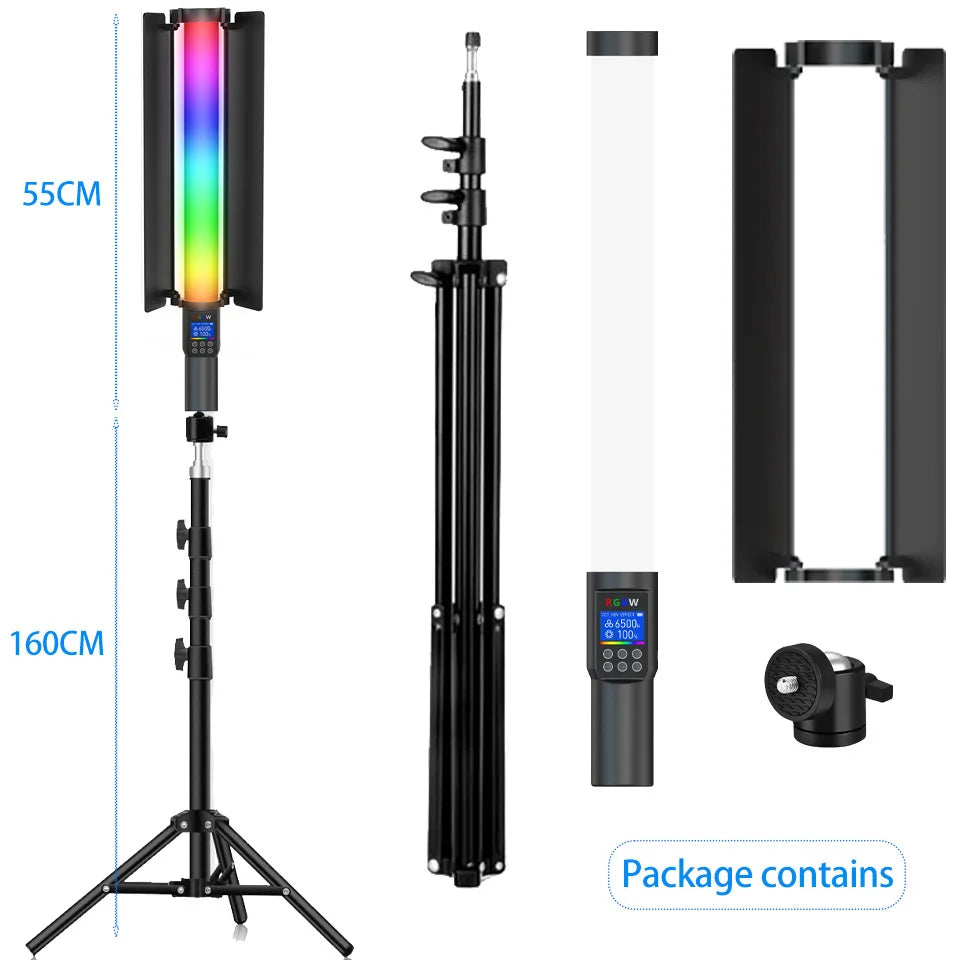 Handheld RGB LED Light Stick with Tripod