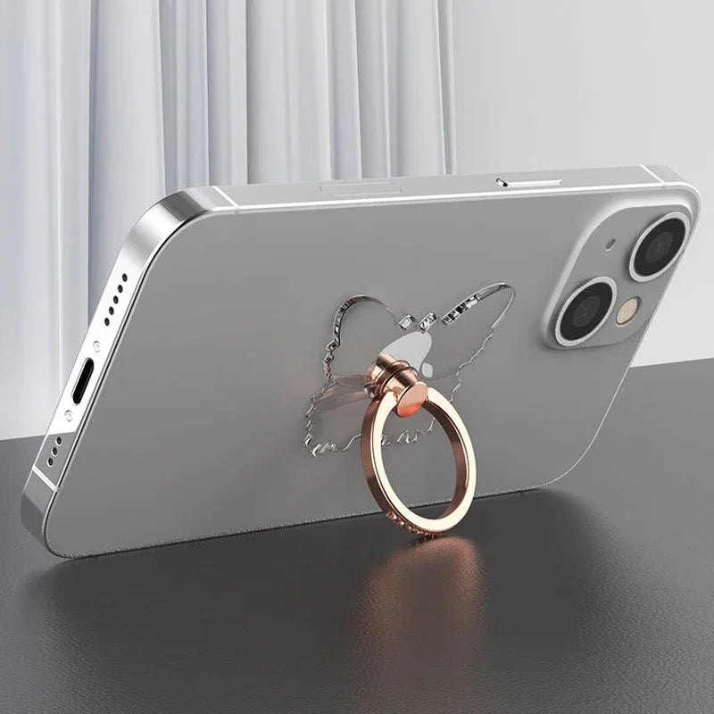Transparent Butterfly Phone Ring Stand