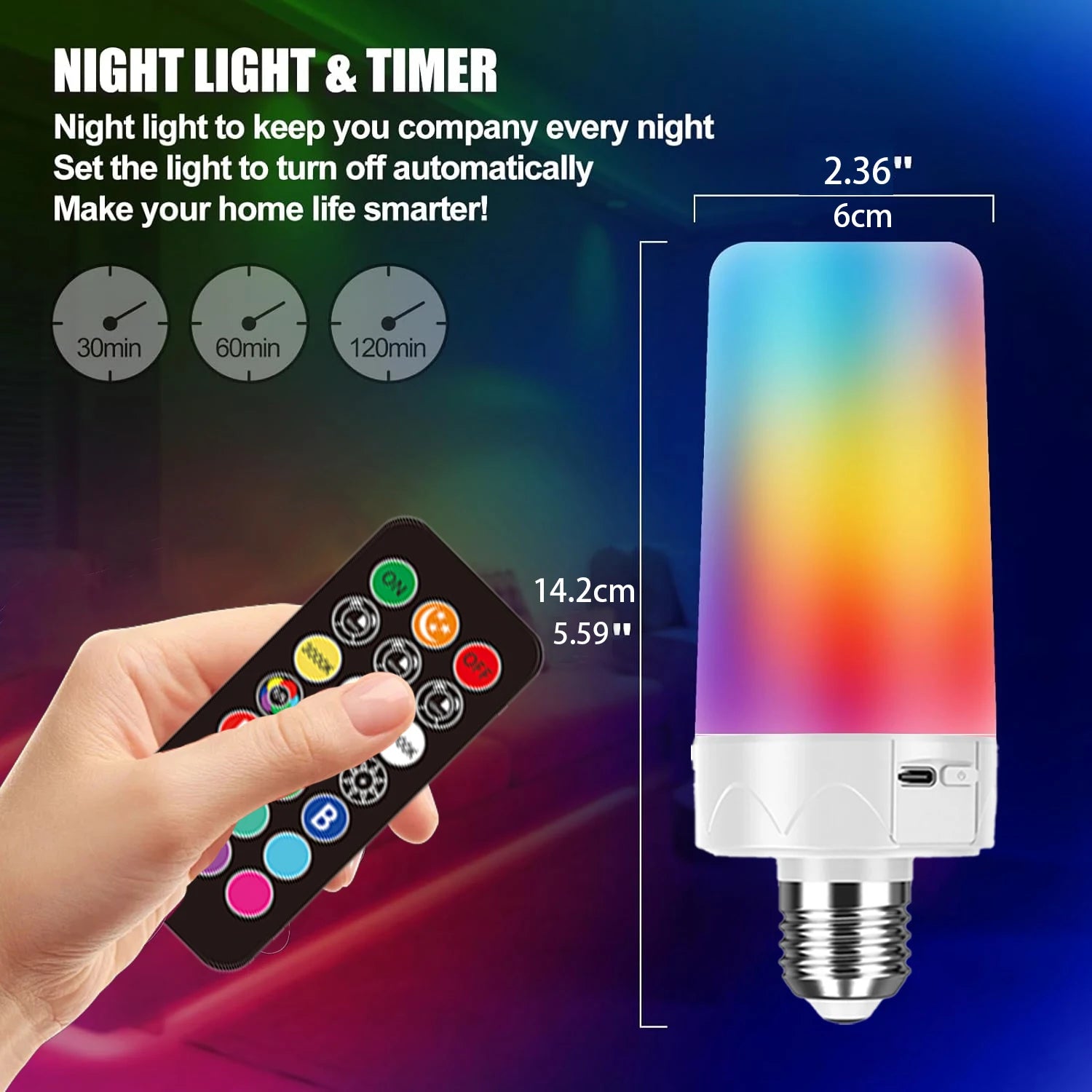 Remote-Controlled RGB Emergency Bulb