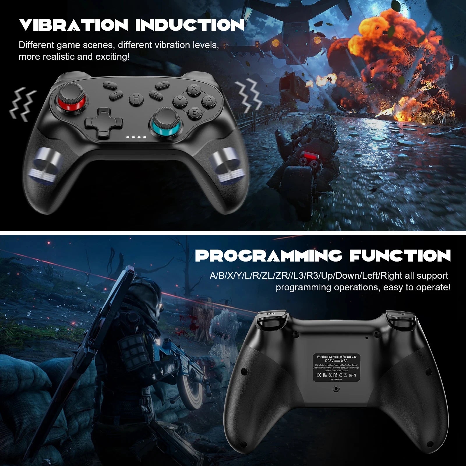 Turbo Vibration Wireless Gaming Controller