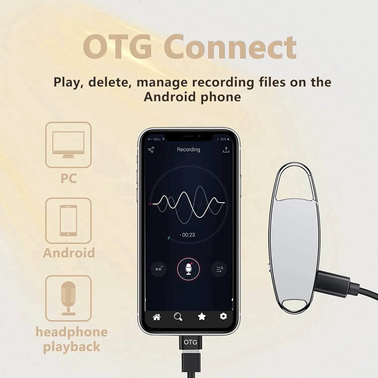 Portable Voice-Activated Recorder with Noise Reduction