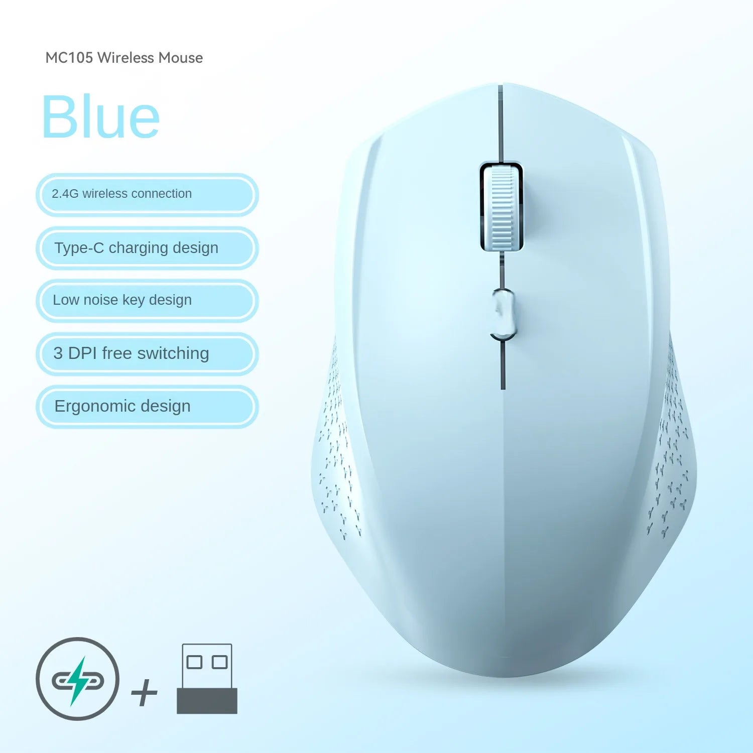 Bluetooth 5.2 Silent Rechargeable Dual-Mode Mouse