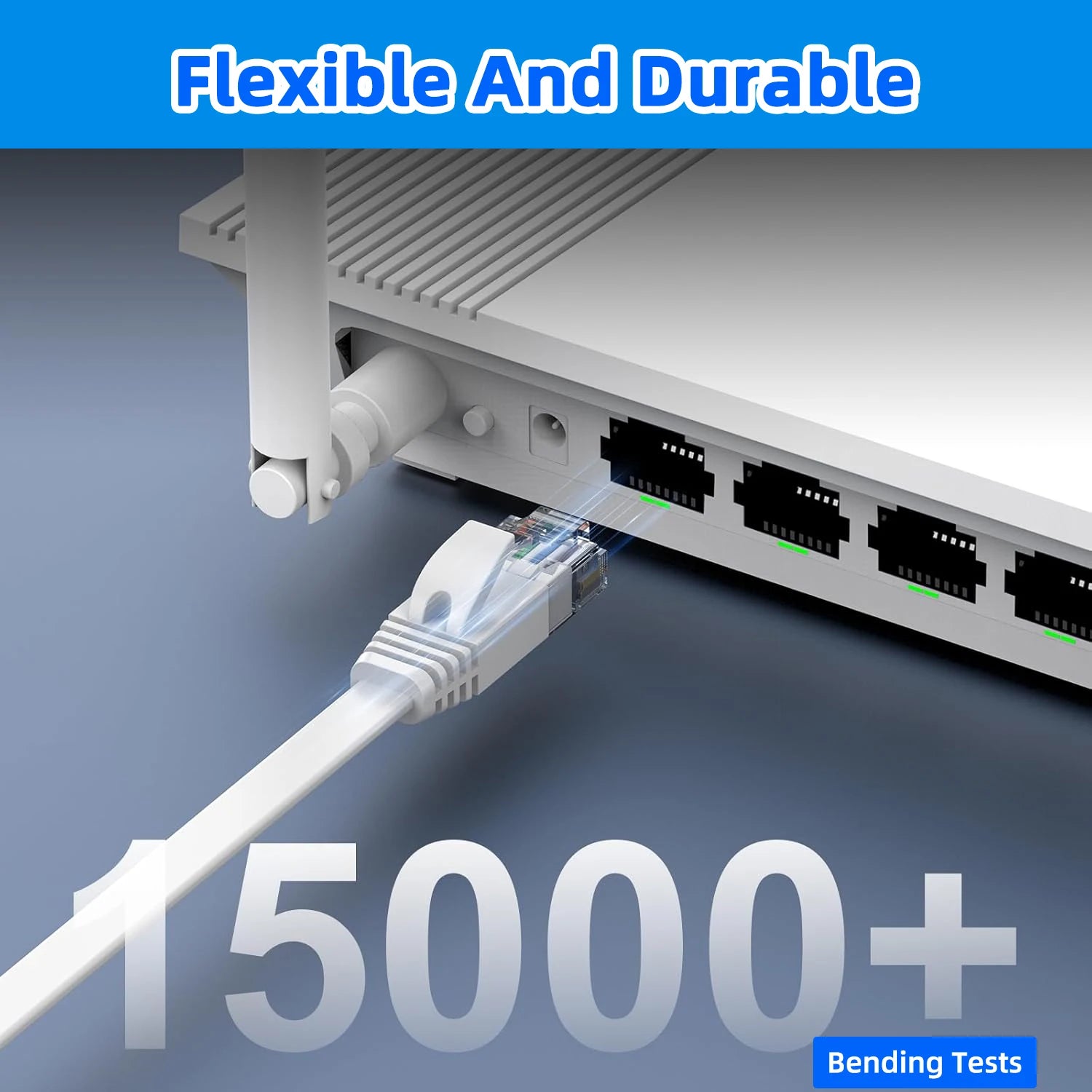 0.1M-50M Flat Cat6 Ethernet Patch Cable