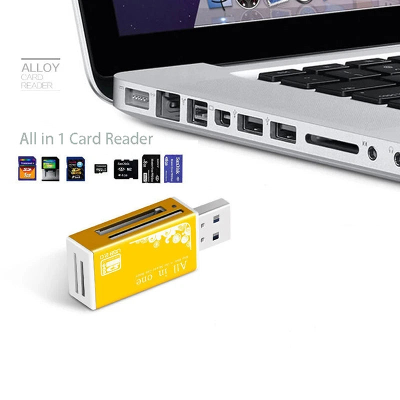 4 Port USB 2.0 Memory Card Reader