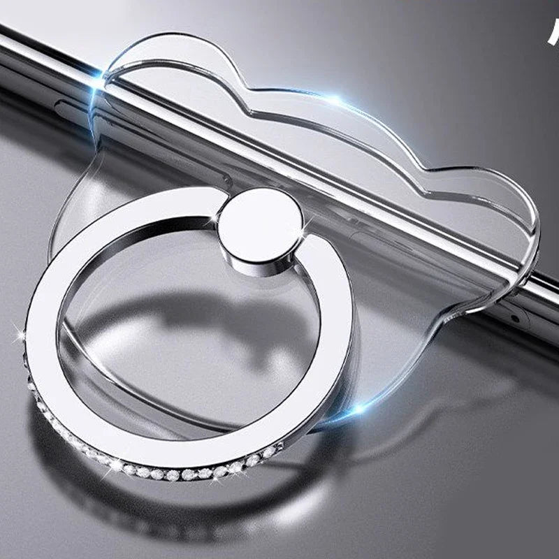 Transparent Butterfly Phone Ring Stand