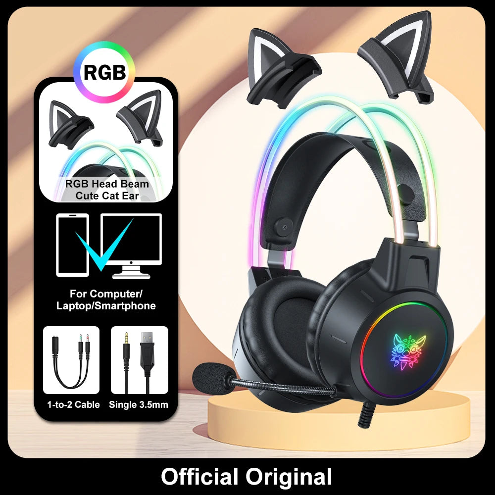 3.5mm RGB Noise-Canceling Headset