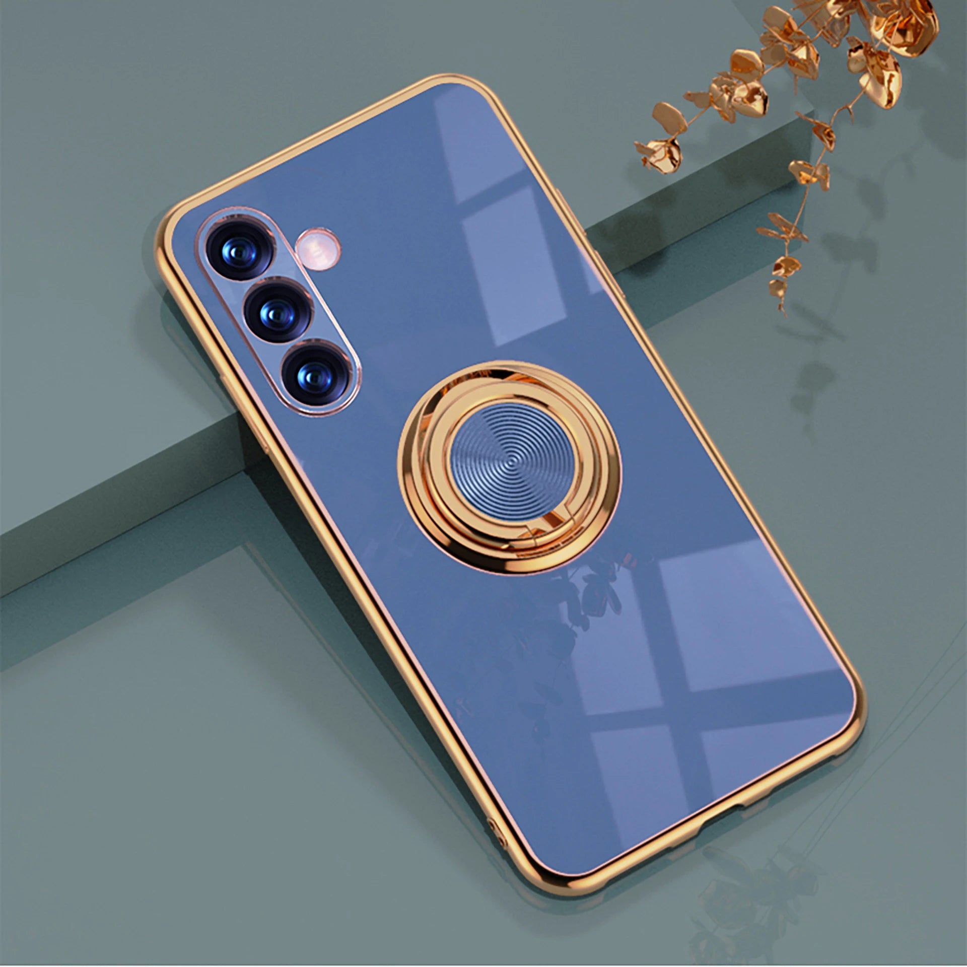 Plating Metal Ring Holder Phone Case Samsung A54 A55 5G