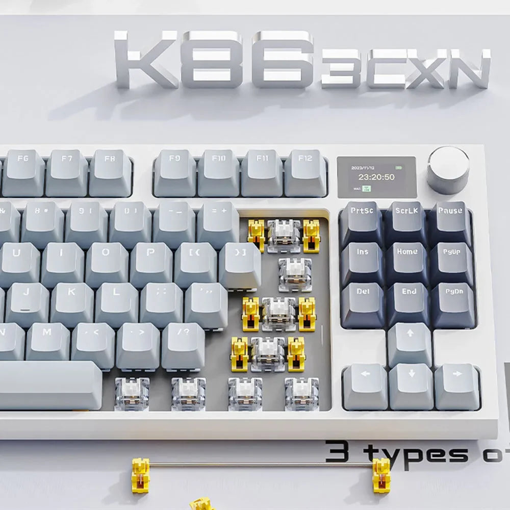 Tri-Mode Mechanical Keyboard with Screen