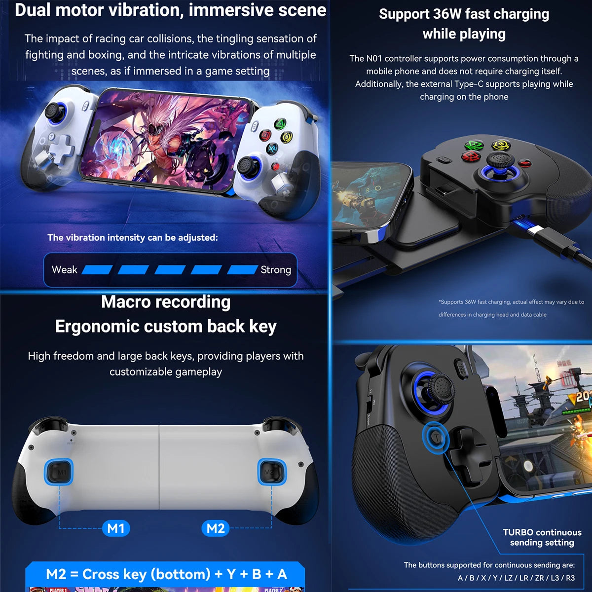 USB-C Mobile phone Game Controller For Android