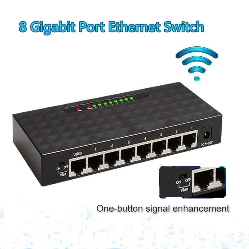 1000Mbps 8-Port Gigabit Ethernet Smart Switch