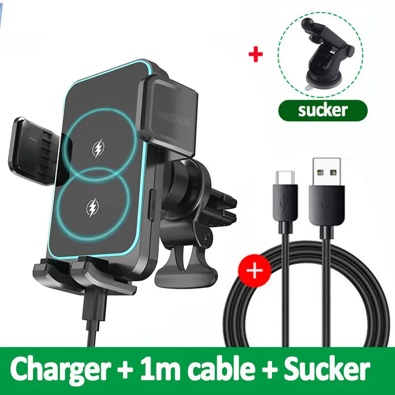 15W Dual Coil Wireless Car Charger