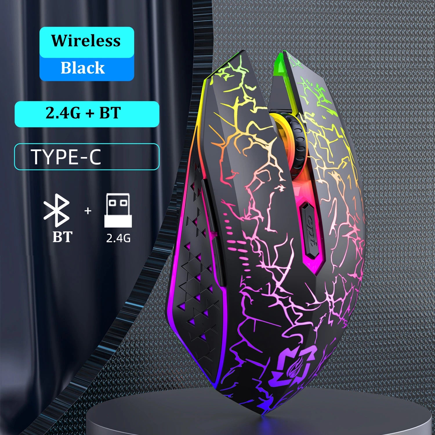 Bluetooth 5.2 RGB Wireless Mouse