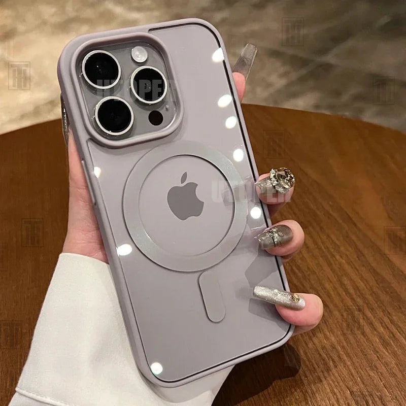 New Pink Transparent Acrylic Case for iPhone 16