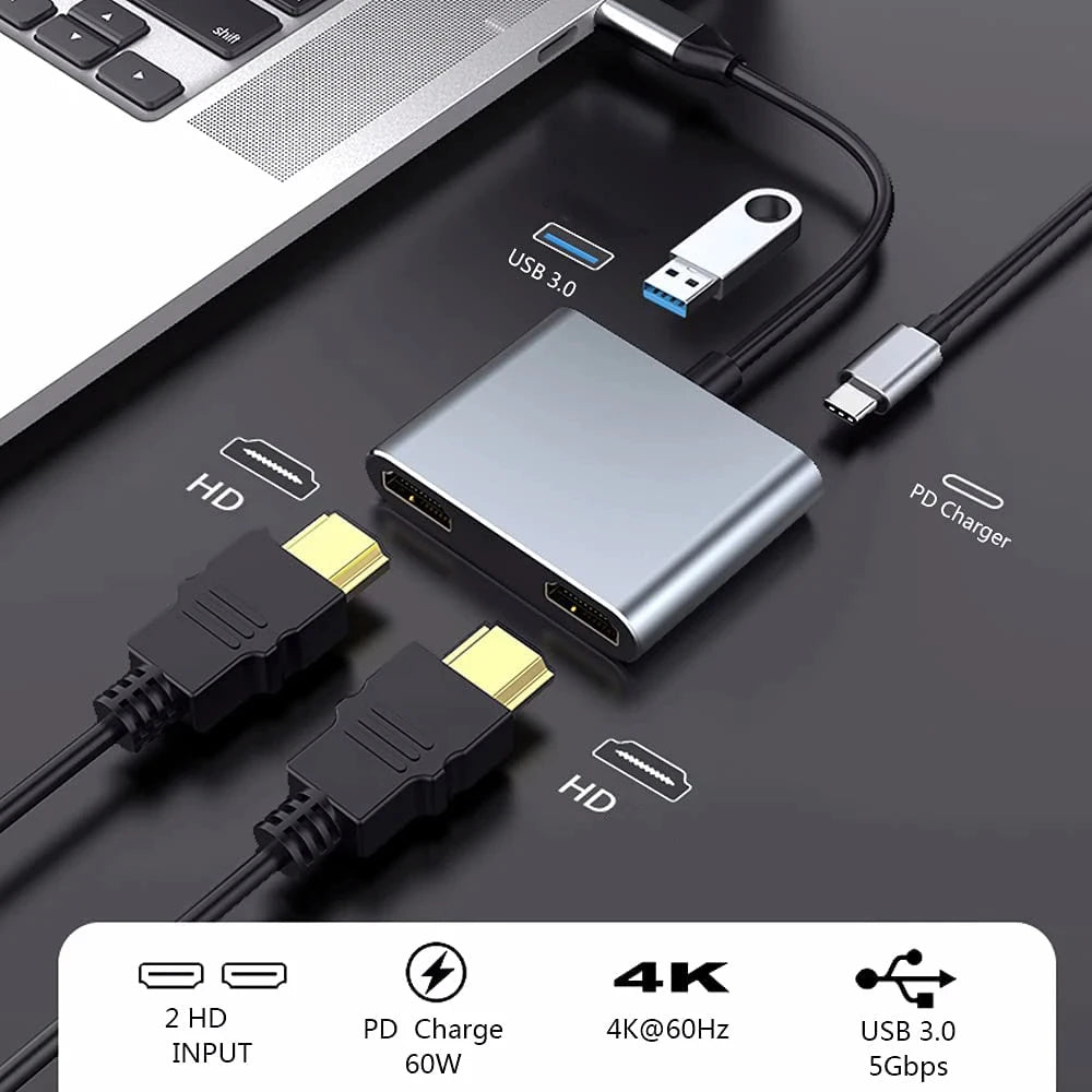 4K Dual Monitor Thunderbolt 3 Dock