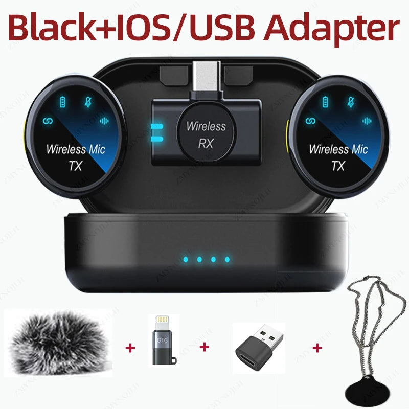 Magnetic Wireless Lavalier Noise-Canceling Microphone