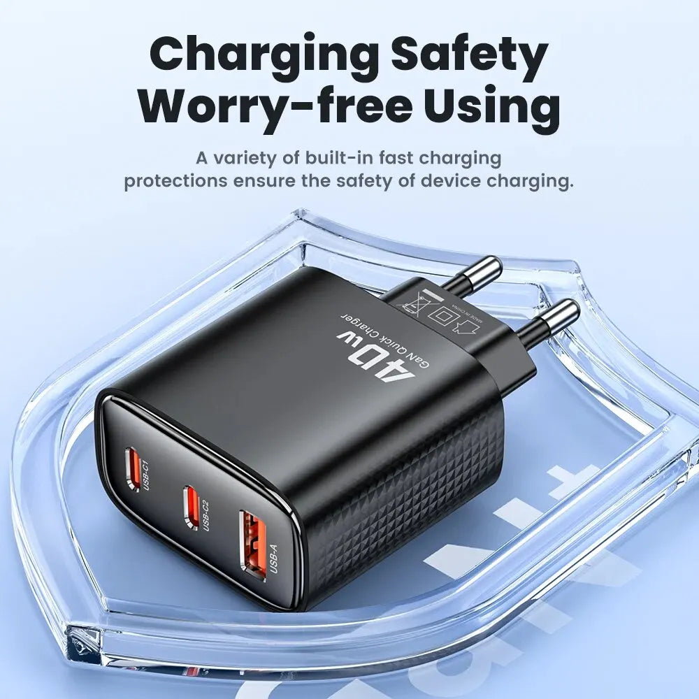 40W QC4.0 Dual USB-C Charger