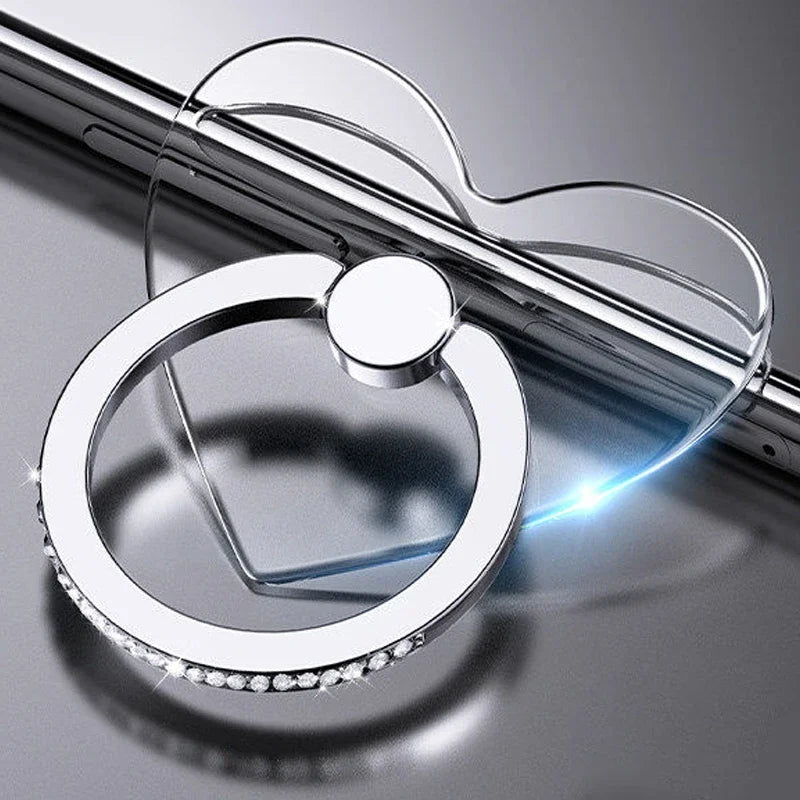 Transparent Butterfly Phone Ring Stand