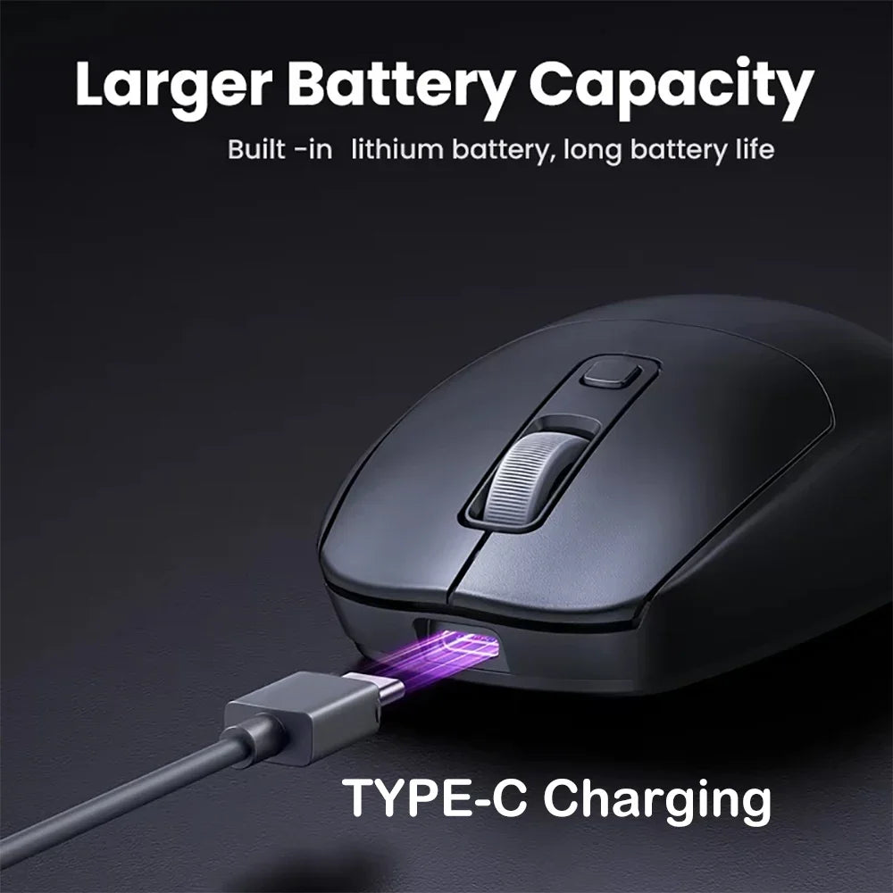 Bluetooth 5.2 Silent Rechargeable Dual-Mode Mouse
