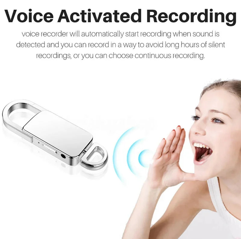 32GB Keychain Voice Recorder