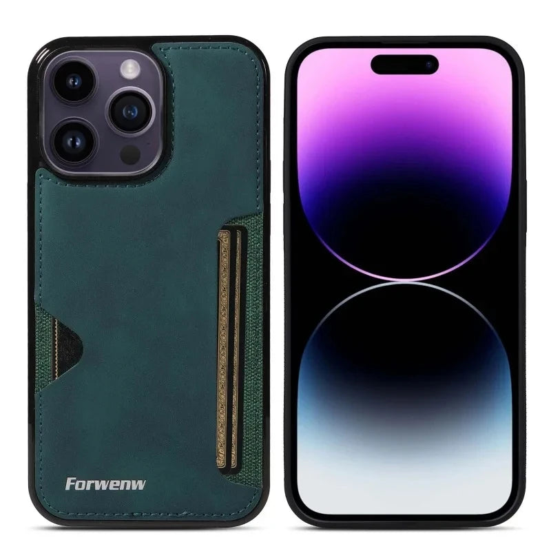 Retro Card Holder Phone Case for iPhone 16