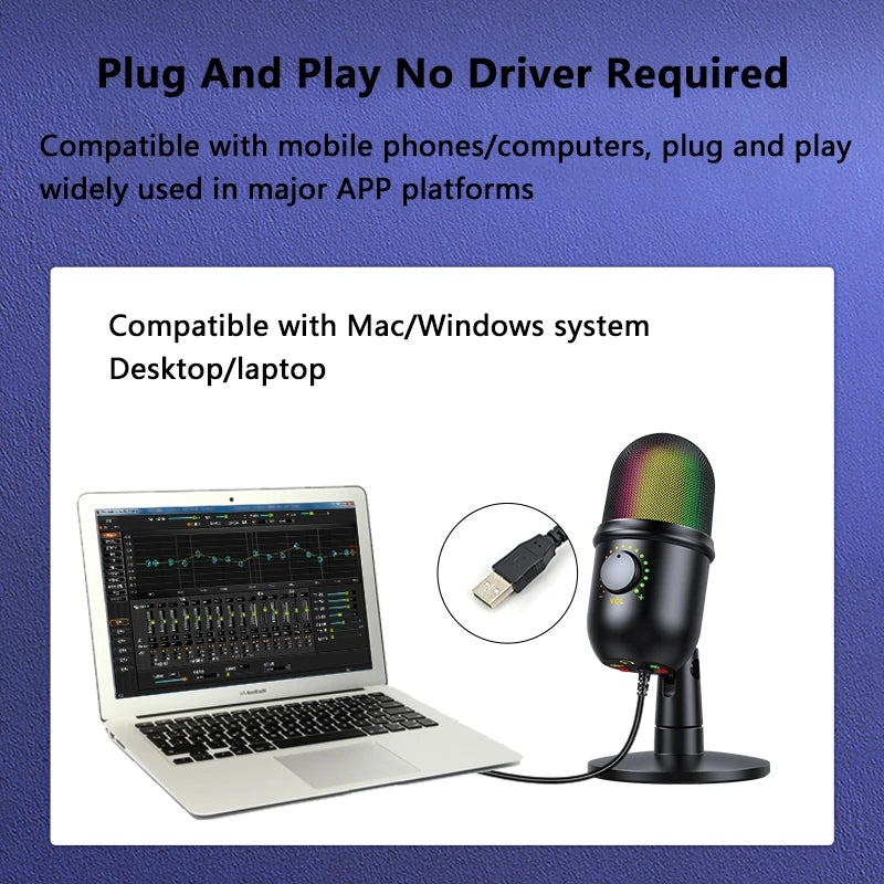 Professional Recording & Streaming Mic for PC